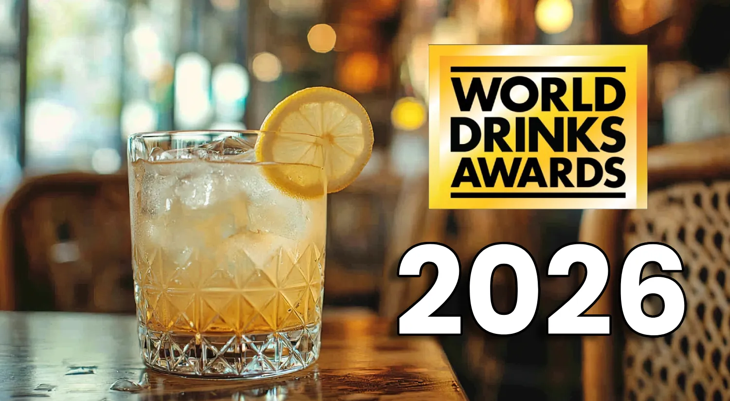 A glass of Pastis cocktail, with the logo of the World Drinks Awards 2026