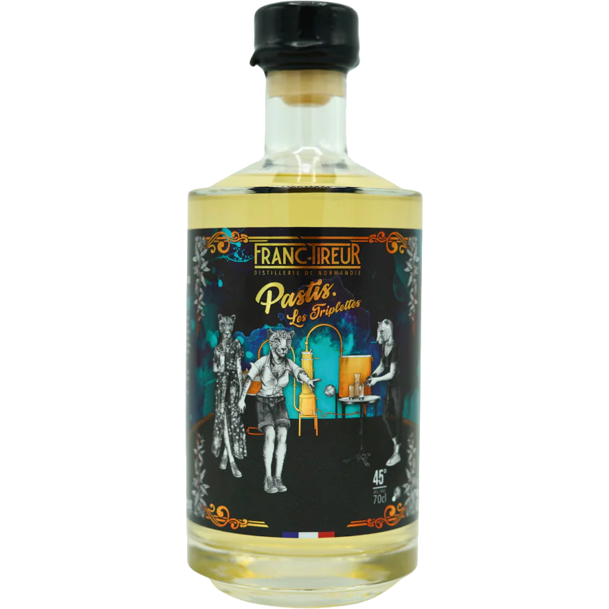 Bouteille de Pastis Les Triplettes | Distillerie Franc-Tireur