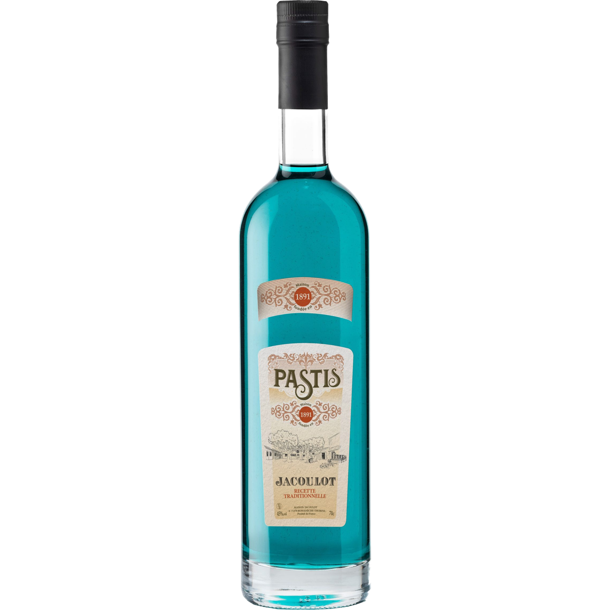 Bottle of Pastis Bleu | Jacoulot