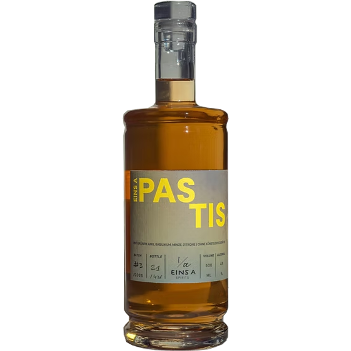 Bottle of Pastis Premium Eins A | EINS A Spirits