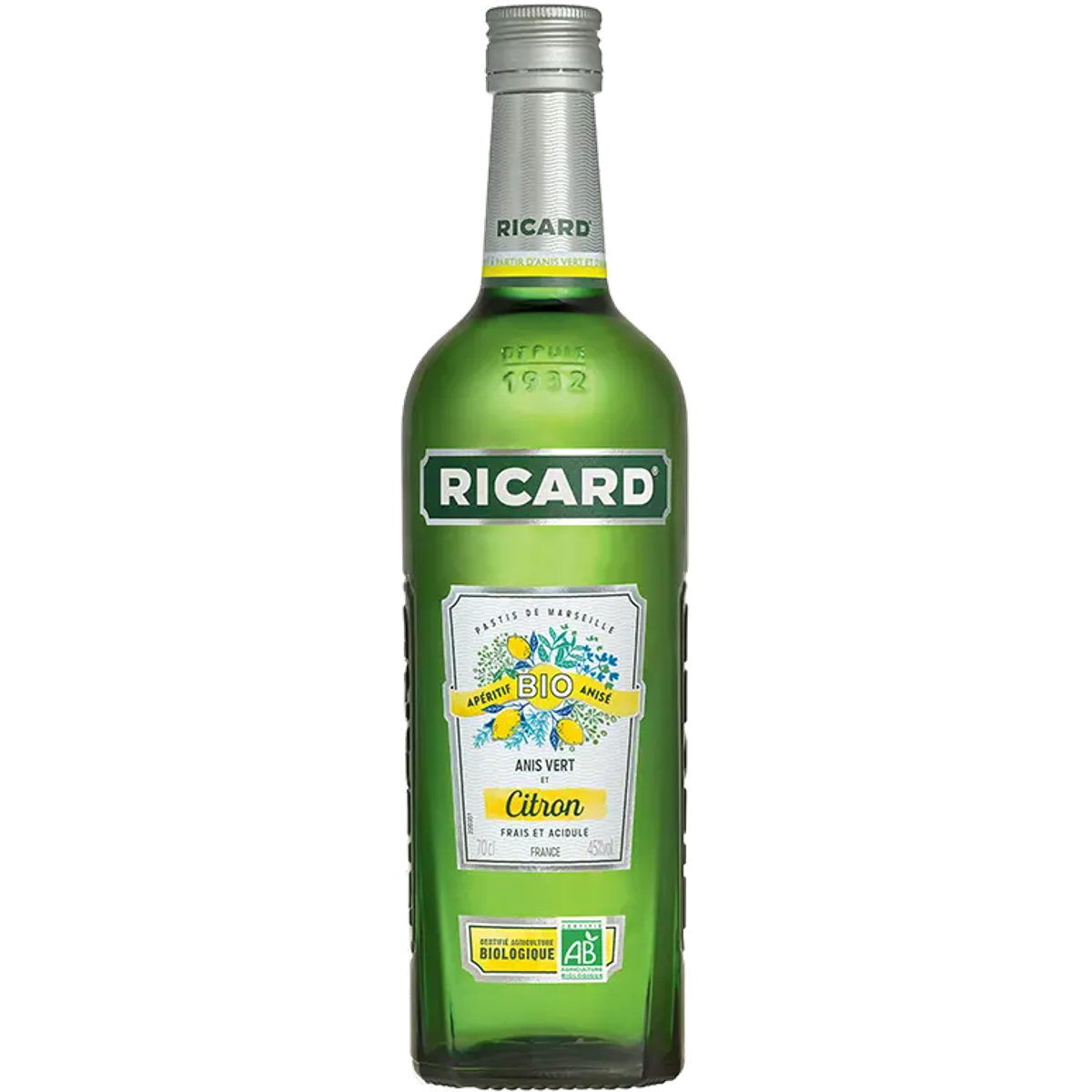 Bottle of Ricard Fruité Bio Citron | Pernod-Ricard